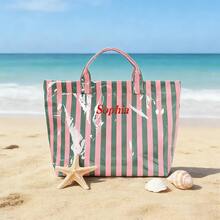 Bolsa de playa impermeable personalizada, bolsa bordada con letra, regalo para dama de honor, bolsa personalizada, bolsa de tela con bordado, bolsa de compras, bolsa con nombre bordado, bolsa de lona personalizada, bolsa con logo personalizado - Multicolor - Ver 6