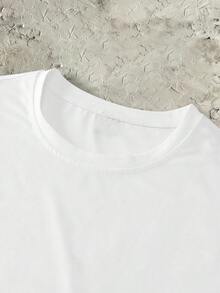 Skyrend Men's Casual Letter Print Round Neck Sleeveless Top, Suitable For Summer Wear Gothic Punk Streetwear For Emo Boy - White - View 7
