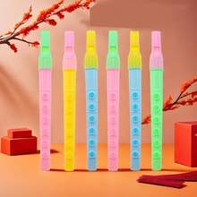 20/30 piezas Instrumentos musicales Kazoo para fiestas, flauta pequeña de 6 agujeros, flauta de plástico de colores, instrumentos que hacen sonido, suministros para juegos de fiesta, accesorios de instrumentos de viento, regalos musicales, accesorios de instrumentos musicales, práctica musical - Multicolor - Ver 3