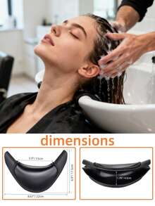 Gối kê cổ cho bồn gội đầu salon, gối kê cổ chuyên nghiệp cho bồn gội đầu, đệm kê cổ bằng silicon cho bồn rửa mặt, khay gội đầu, bồn rửa gia đình. - màu đen - Xem 3
