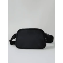 Sports Waist Pack/Crossbody Bag, Suitable For Running, Hiking, Cycling, Fitness And Other Sports, Fashion Casual Minimalist, Unisex, Suitable For Students. Mini Waist Pack With Adjustable Shoulder Strap, Unisex, One Shoulder Crossbody Bag, Suitable For Outdoor Sports, Running, Travel, Black, College Style Waist Pack, Suitable For The First Day Of School. - 黑色 - 查看 3