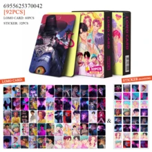 DOBBLE 92张动漫K-Pop主题卡通男女组合高清LOMO明信片和贴纸，适合粉丝收藏 - 彩色 - 查看 8