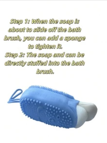 1pc Silicone Double-Sided Bath Brush, For Exfoliation And Skin Cleansing - Gentle Massage To Refresh Your Skin - Bathroom Accessory - A - View 9