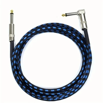 Cable de audio para guitarra de 6,35 mm, cable para instrumento eléctrico para guitarra eléctrica, guitarra acústica, bajo, mandolina, audio profesional, cable de conexión, cable de grabación, reducción de ruido para bajo de madera, accesorios de afinación, accesorios para guitarra, accesorios para instrumentos musicales, versátil, adecuado para decoración de guitarra, suministros de estudio de grabación, suministros para sala de música, regalos musicales, regalos para guitarristas, bandas, actuaciones al aire libre