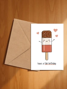 1/5pcs Happy Birthday Greeting Cards With Envelopes - A - View 4