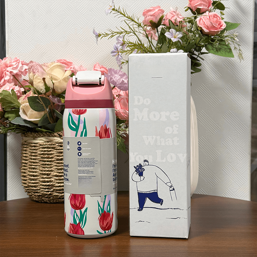 NEW Water Bottle 24oz 32oz,Multiple Colors Are Available,With Straw,Cold And Hot Water Can Be Insulated, Can Make Coffee, Frozen Drinks, Beautiful Appearance, Exquisite Workmanship, Suitable For Camping, Work, Indoor Use. - Nhiều màu - Xem 18