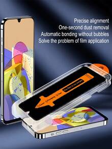 3片裝 防窺一鍵自動吸附防塵安裝鋼化玻璃膜 適用於 Galaxy S26 S25 S24 Ultra S23 FE A57 A37 A36 A56 A26 A17 A07 A/S 系列 螢幕保護貼 9H+ 高鋁硬度防爆 - 黑色 - 查看 12