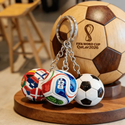 FIFA FIFA 1 Móc khóa kim loại hình quả bóng đá World Cup 2026, quà lưu niệm sự kiện thể thao, quà tặng cho người hâm mộ bóng đá. Tích hợp các yếu tố của sự kiện bóng đá quốc tế, được làm bằng kim loại với công nghệ sơn phun và in UV chính xác, chắc chắn và bền. Hình ảnh quả bóng đá 3D sống động, nhỏ gọn và nhẹ, có thể treo trên ba lô và túi xách. Thích hợp cho bộ sưu tập và kỷ niệm của người hâm mộ, một món quà lưu niệm sự kiện thể thao lý tưởng cho bạn bè, bạn học cả nam và nữ.