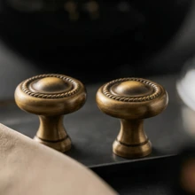 1pc/4pcs Antique Bronze Cabinet Handles, Drawer Pulls, Cupboard Knobs, Dresser Drawer Pulls, Vintage Design, Zinc Alloy Material, Comes With Installation Screws - single hole - View 5