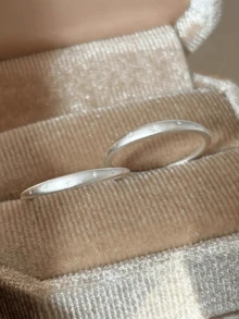 1pc Matte Five-Pointed Star Print Ring For Women - A - View 4
