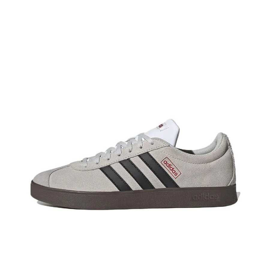 adidas Vl Court Classic 復古T頭鞋 舒適百搭 耐磨 低筒 德訓鞋 男女同款 灰黑色 - 白色 - 查看 1
