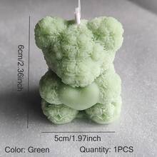 1支玫瑰熊香氛蜡烛，精致装饰，手工制作，婚礼伴侣礼物，家居装饰，情人节礼物，生日礼物，圣诞节装饰，圣诞礼物，房间装饰 - 多色可選 - 查看 18