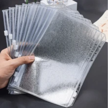 10/5 buah Kantong File PVC Transparan Berkilau Emas dengan Resleting, Desain 6 Lubang, Tersedia dalam Ukuran A5/A6/A7, Cocok untuk Buku Catatan Perjalanan, Tempat Kartu, Perlengkapan Kantor, Dapat Digunakan untuk Pencatatan Buku Harian, Pengorganisasian File, Cocok untuk Penyimpanan Buku Catatan Perjalanan dan Sampul Tambahan File, Kantong Penyimpanan Transparan Halus dengan Fungsi Pengorganisasian File dan Penyimpanan Kartu Kecil. - Set - View 4