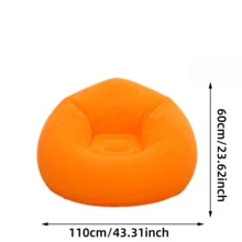 Large Slouchy Sofa Chair, Inflatable Bean Bag Sofa, Foldable Portable Lounger: Corduroy Fabric - Durable PVC Material - Foldable & Portable - No Assembly Required - Weight Capacity 220 Lbs - Size: 45"X45"X31", Soft & Comfortable Bean Bag Sofa, Suitable For Living Room, Bedroom, Reading Room, Balcony, Outdoor Camping, Easy To Store And Carry, Leisure & Entertainment, Dorm, Backrest Chair - Multicolor - View 25