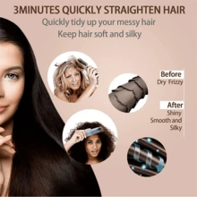 SOKANY Straight Hair Comb, Wet & Dry Styling Comb, 5 Temperature Settings, Dual Anti-Scald Fast Heating, Smooth Detangling, Portable Home & Travel Hair Styling Comb, Ideal Gift For Women - Black - View 5