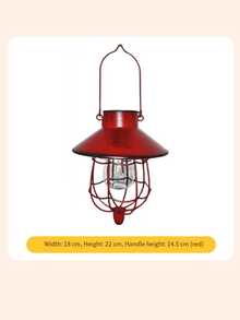 1pc Solar Powered Wrought Iron Pendant Light, Garden Landscape Lamp, Yard Balcony Decorative Chandelier, Solar Powered Courtyard Decorative Art - Multicolor - View 17