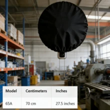 适用于直径 65-85 厘米工业风扇的重型黑色防尘罩，通用型，适用于各种工业风扇类型，防尘、防水、防风，适合工厂和工业用途，限时特价 - 黑色 - 查看 13
