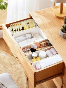 1pc Multi-Functional Plastic Storage Box, Suitable For Kitchen, Bedroom, Wardrobe, Drawer, Etc., Can Be Used As Desktop Organizer, Kitchen Storage, Office Desk Accessories, Bathroom Supplies, Room Decor, Holiday Essentials - Multicolor - View 5