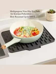 Alfombrilla de drenaje de silicona antideslizante para cocina, con diseño de drenaje integrado, resistente al calor y fácil de limpiar. Apta para encimeras, fregaderos y refrigeradores. Disponible en dos estilos para mantener su cocina seca. - Multicolor - Ver 4