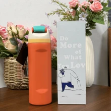 Original Insulated Stainless Steel Water Bottle With Straw For Sports And Travel,24oz/32oz, - Orange - 查看 2