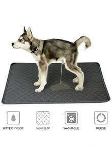 Reusable And Washable Pet Pee Pads - Four-Layer Waterproof Absorbent, For Small/Medium/Large Pets, For Dog And Cat Training And Potty Training, Keeps Pets Dry And Comfortable - Dark Grey - View 1