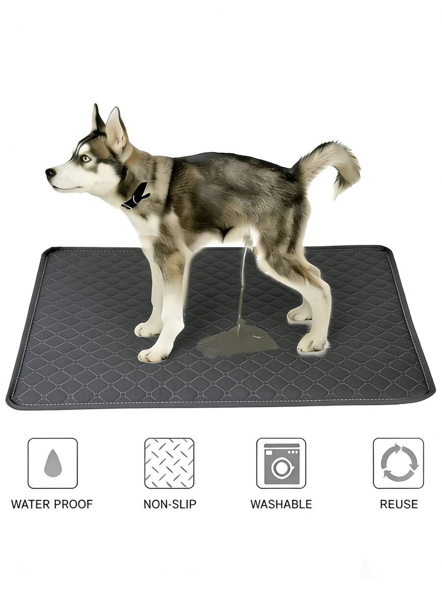 Reusable And Washable Pet Pee Pads - Four-Layer Waterproof Absorbent, For Small/Medium/Large Pets, For Dog And Cat Training And Potty Training, Keeps Pets Dry And Comfortable - Dark Grey - View 1