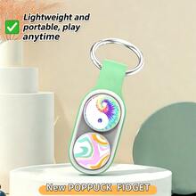 1pc Multi-Color Silicone Magnetic Keychain, Poppuck Finger Pressure Relief Tool, Stress Relief Gadget For Office Workers (Random Color) - Multicolor - View 4