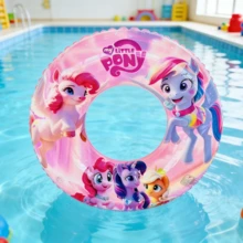 Hasbro Anneau de natation mignon en forme de poney rose, anneau de natation adorable pour l'été, anneau de natation pour piscine - Poney bleu et rose 1 pièce - Voir 5