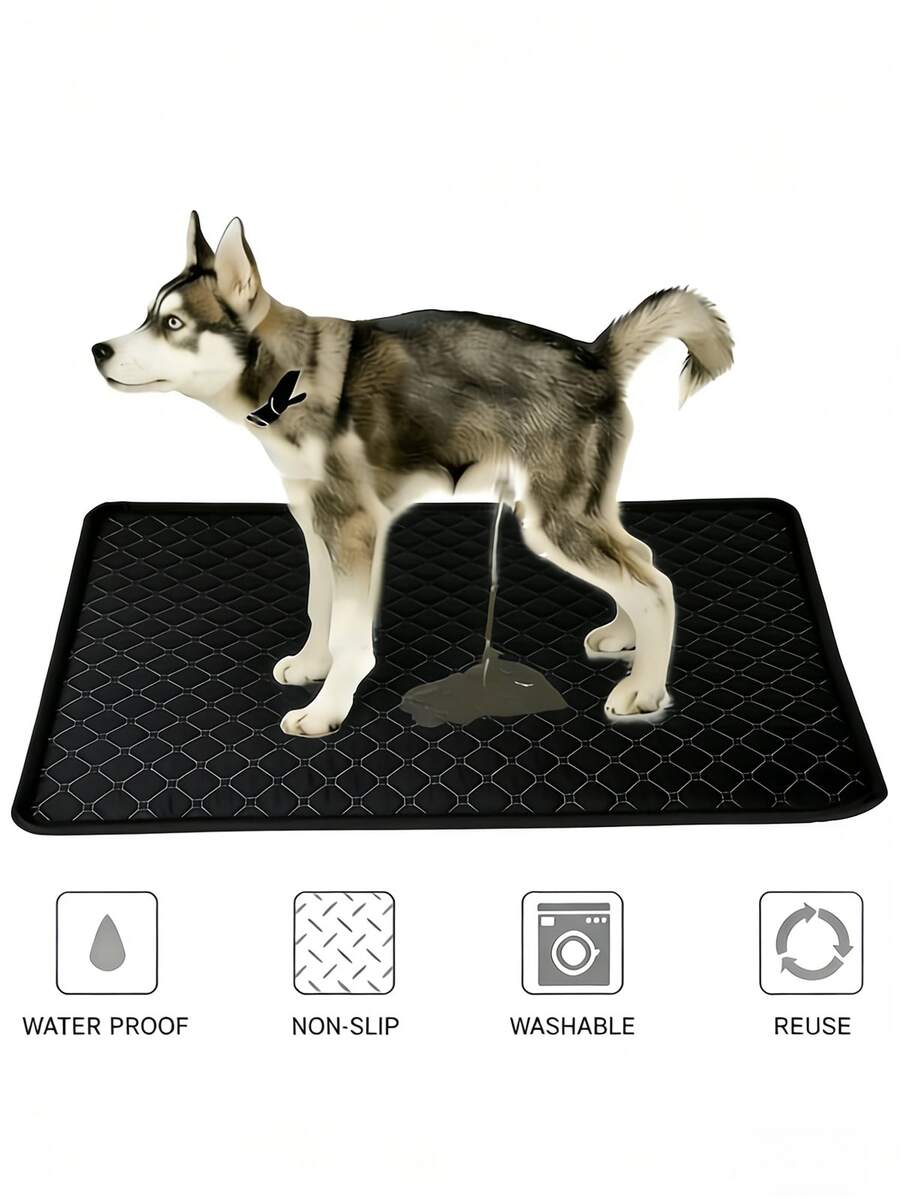 Reusable And Washable Pet Pee Pads - Four-Layer Waterproof Absorbent, For Small/Medium/Large Pets, For Dog And Cat Training And Potty Training, Keeps Pets Dry And Comfortable - Black - View 1