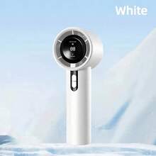 1 pieza Mini ventilador eléctrico de mano para enfriamiento instantáneo, ventilador portátil recargable por USB con 100 velocidades y viento fuerte, pantalla LCD, dispositivo de enfriamiento esencial para el verano, festivales y accesorios - Multicolor - Ver 12
