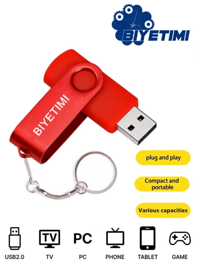 BIYETIMI 64GB 128GB High Speed USB Flash Drive 8GB 32GB 2.0 USB Flash Drive Storage Card USB Gift Suitable For Computer, Car, TV