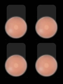1 Cặp miếng dán nâng ngực silicon tái sử dụng, băng dính nâng ngực tự dính, miếng che đầu nhũ tròn vô hình, phù hợp với váy hở lưng/không dây, nâng đỡ vòng một - Size 1XL phù hợp với cúp BC, size 2XL phù hợp với cúp CD - Nhiều màu - Xem 10