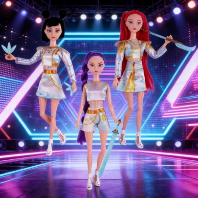 1pc K-POP Rumii Miraa Zoey Cartoon Vinyl Dolls, Mini Collectible Action Figures, Decor & Gift For Fan Parties [Random Style]