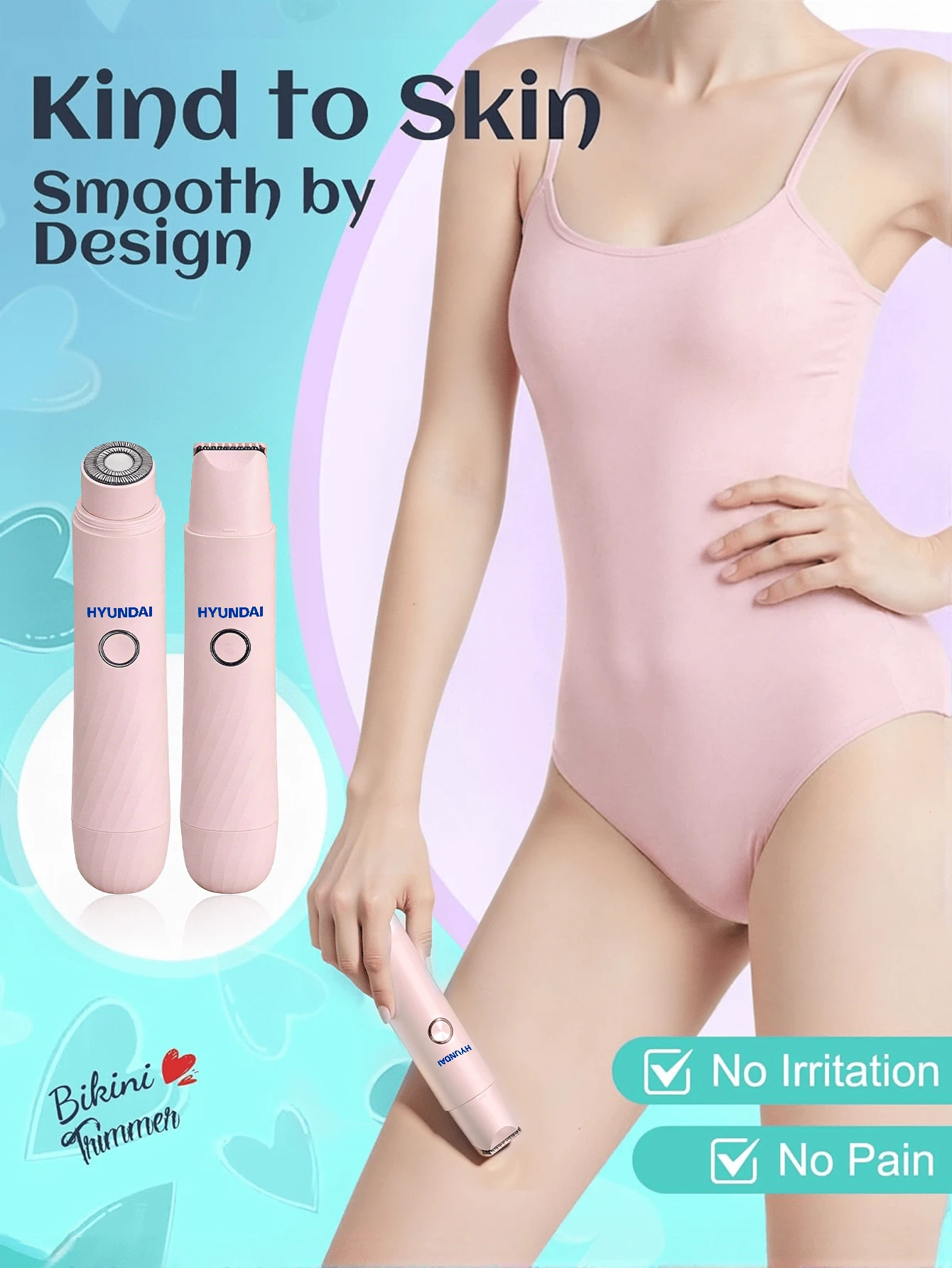 Máy tỉa lông điện - Máy tỉa lông vùng kín cho nam - Máy tỉa lông vùng bikini cho nữ - Máy cạo và tỉa lông khô/ướt, lưỡi dao gốm thay thế, đế sạc USB, chống nước - Hồng - Xem 1