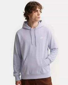 Nike Club Fleece 舒適套頭戶外連帽衛衣 男款 - 淺藍色 - 查看 9