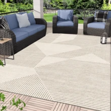 1pc Rug, Carpet, Area Rug, Doormat, Nordic Modern Luxury INS Style - Light Color Creative Asymmetrical Plaid Pattern, Outdoor Carpet For Entryway, Balcony, Hallway, Outdoor, Patio, Living Room, Soft Machine Washable Carpet Mat, Home Decor - Multicolor - View 8