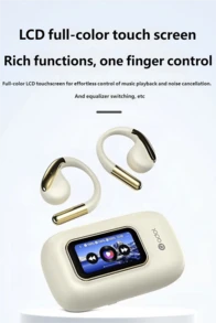 Earphone AI Dotx Interpretasi Simultan ASUS G09Pro Headset Bluetooth Nirkabel dengan Layar Tampilan Beberapa Mode Musik Peredam Kebisingan Cerdas Nyaman Konduksi Tulang Headphone Nirkabel Air TWS Earbud Terjemahan Kait Telinga Asli Headset Asus Adol - View 3