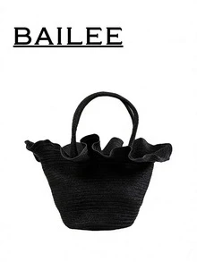 BAILEE 時尚休閒風格鉤編純色手提或肩背包，適合搭配穿搭，亦適合作為貼心禮物 - 彩色 - 查看 14