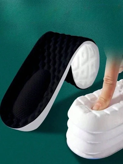 4pcs Sneaker Pad Super Soft Running Shoe Insole, Super Soft 4D Support Insole-Sweat-Absorbing, Shock-Absorbing Sports Pad, Arch Support, Improve The Comfort Of Running Shoes, Made Of EVA Material-Very Suitable For Casual Shoes And Sneaker. Suitable For Men And Women