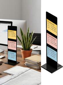 Detachable Transparent Acrylic Memo Board With Stand, Suitable For Computer Screens, Message Boards And Office Desks, Available In 2 Colors, Suitable For Back To School Season Office Desk Desk Office Supplies Office Accessories - Multicolor - View 2