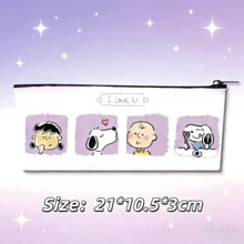 1 szt. piórnik Snoopy o dużej pojemności, pomieści długopisy, gumki, karteczki samoprzylepne i inne artykuły papiernicze, wielofunkcyjna kosmetyczka, idealna do podróży, idealny prezent świąteczny dla uczniów i przyjaciół - Wielokolorowe - Zobacz 6