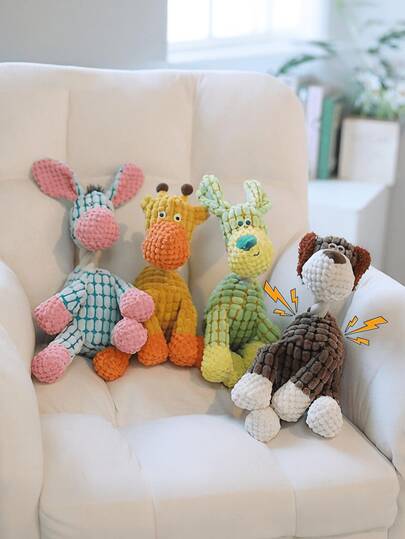 Đồ chơi nhai cho chó bằng vải nhung bền chắc, có tích hợp còi kêu, giúp làm sạch răng và tăng cường sức khỏe răng miệng, phù hợp với mọi kích cỡ chó, đồ chơi giảm căng thẳng trong nhà/ngoài trời.