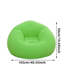 Large Slouchy Sofa Chair, Inflatable Bean Bag Sofa, Foldable Portable Lounger: Corduroy Fabric - Durable PVC Material - Foldable & Portable - No Assembly Required - Weight Capacity 220 Lbs - Size: 45"X45"X31", Soft & Comfortable Bean Bag Sofa, Suitable For Living Room, Bedroom, Reading Room, Balcony, Outdoor Camping, Easy To Store And Carry, Leisure & Entertainment, Dorm, Backrest Chair - Multicolor - View 22