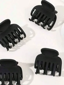 4/8个装女士棕色4厘米小发夹，多功能简约小夹子，适合日常、夏季、度假、旅行 - 彩色 - 查看 7