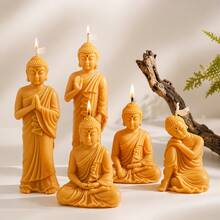 Zhonghui Mold 3D佛像硅胶蜡烛模具，DIY冥想佛像模具，适用于蜡烛、肥皂、树脂、石膏等DIY，禅意家居装饰工艺模具 - 佛 - 查看 2