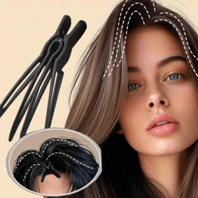 Bộ 5/3 kẹp tóc tạo độ phồng, dụng cụ tạo kiểu nâng chân tóc không cần nhiệt cho nữ, kẹp tạo độ phồng chân tóc tức thì, kẹp làm phồng tóc mái, cố định tóc xẹp, kẹp tạo kiểu tóc vô hình cho việc tự tạo kiểu tóc hàng ngày.