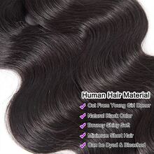 Uveous 18A 30-40 Inch Body Wave Bundles Brazilian Human Hair Extensions Wet & Wavy Remy Weave Hair Bundles For Women - Natural Black - Xem 9