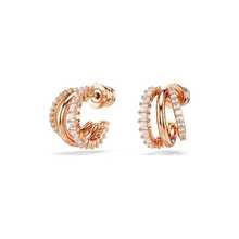 Bông tai nữ Swarovski Hyperbola hình tròn lớn 5698702 - Trắng 5698702 - Xem 4