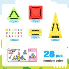 Mini Magnetic Building Blocks Toy, Letter Learning & Numeric Addition/Subtraction, Portable Construction - Math Toy, Suitable For Children's Day/Birthday Gifts - Multicolor - View 8