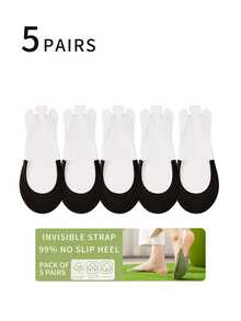 5双女士蕾丝老花薄船袜透气防滑硅胶浅口隐形袜 - 彩色 - 查看 10